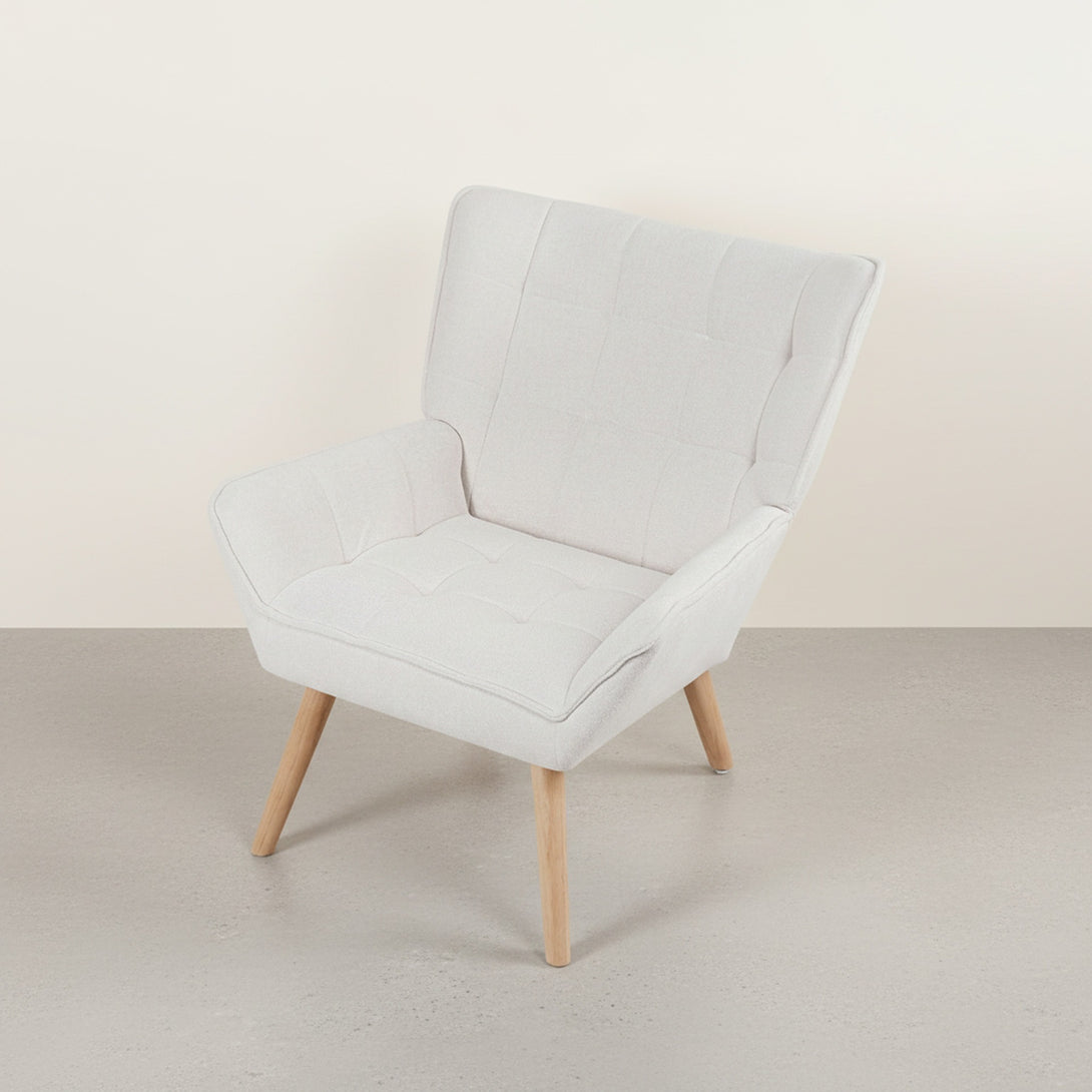 Amelia Rubberwood Armchair - White