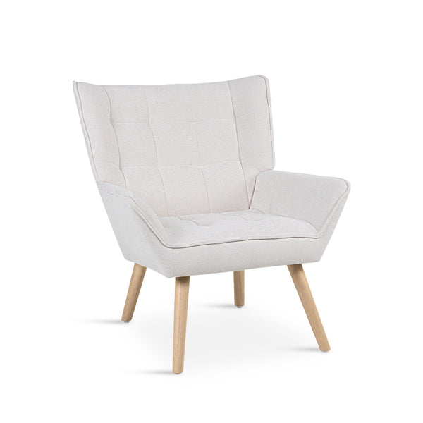 Amelia Rubberwood Armchair - White