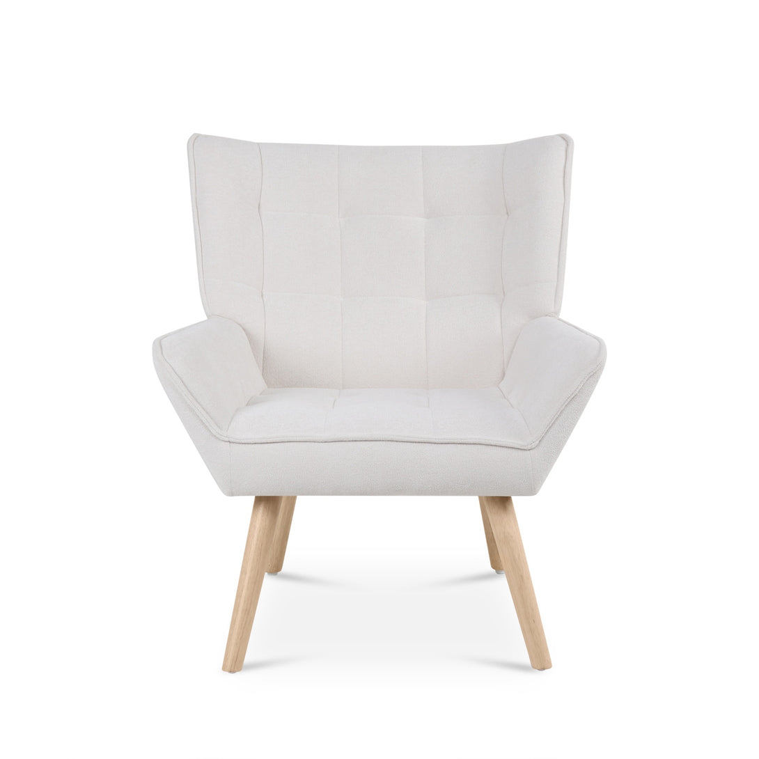 Amelia Rubberwood Armchair - White