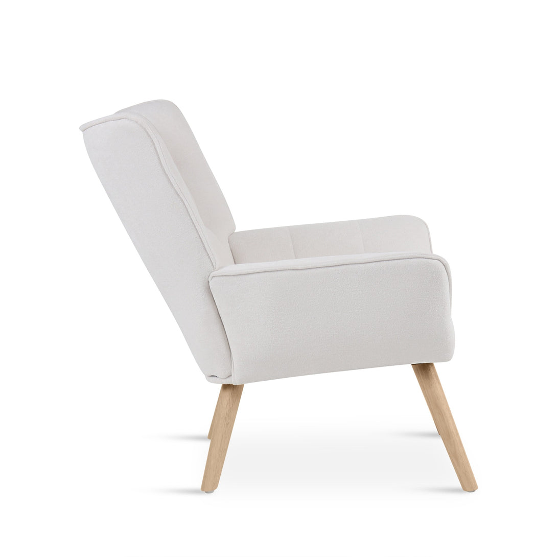 Amelia Rubberwood Armchair - White