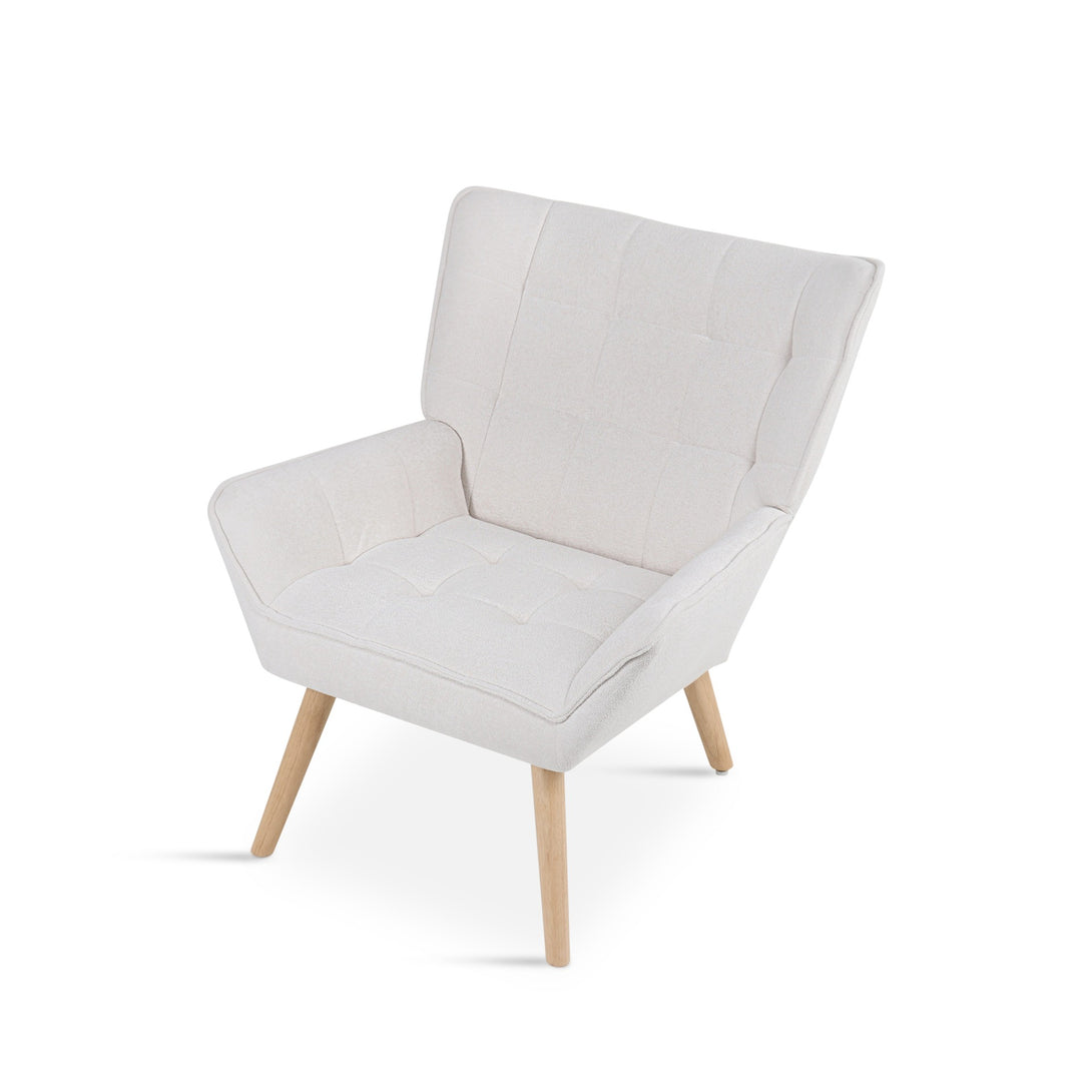 Amelia Rubberwood Armchair - White