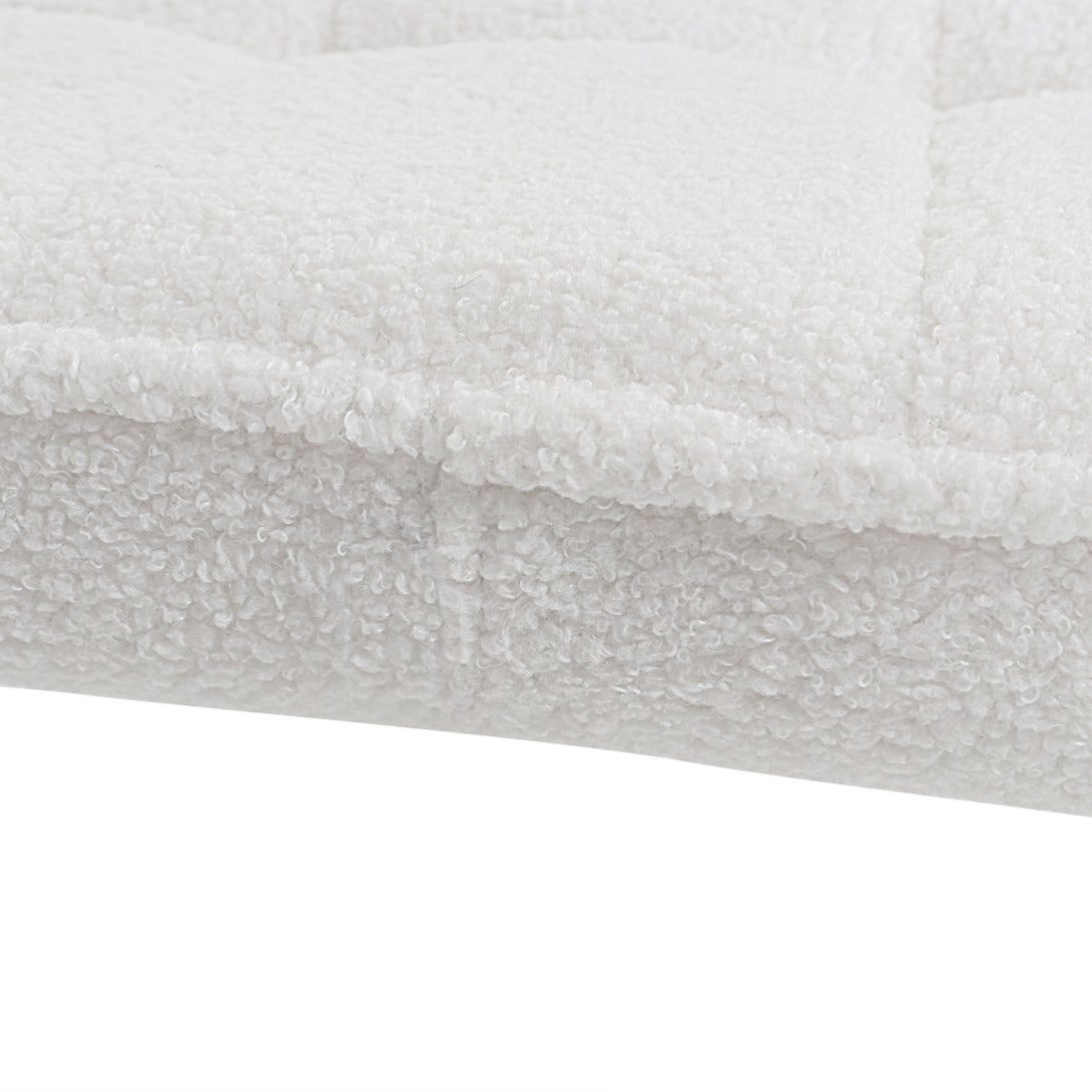 Emma Armchair with Ottoman - White