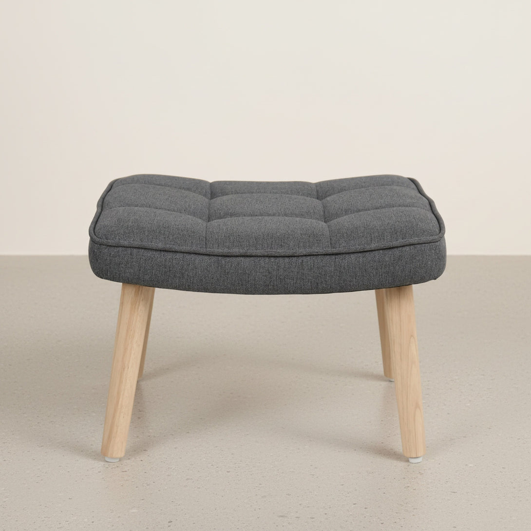 Emma Armchair with Ottoman - Grey