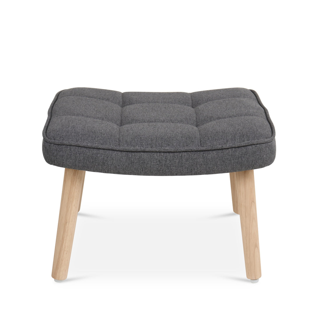 Emma Armchair with Ottoman - Grey