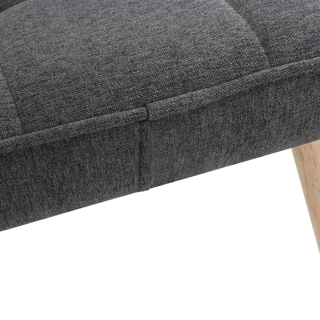 Emma Armchair with Ottoman - Grey