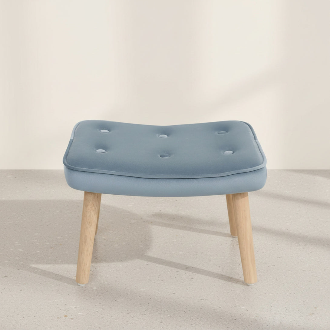 Olivia Armchair with Ottoman - Blue