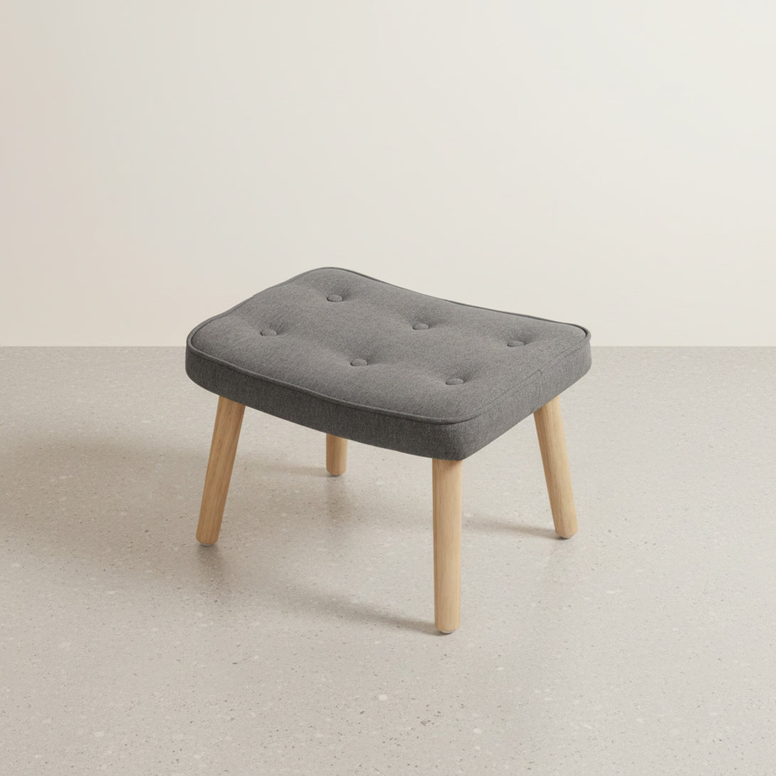 Olivia Armchair with Ottoman - Grey