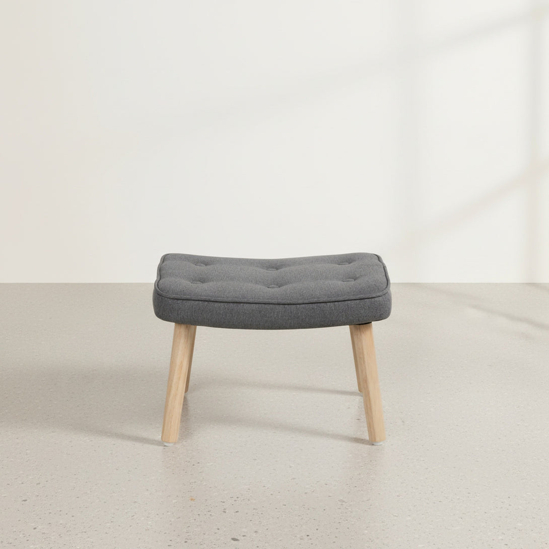 Olivia Armchair with Ottoman - Grey