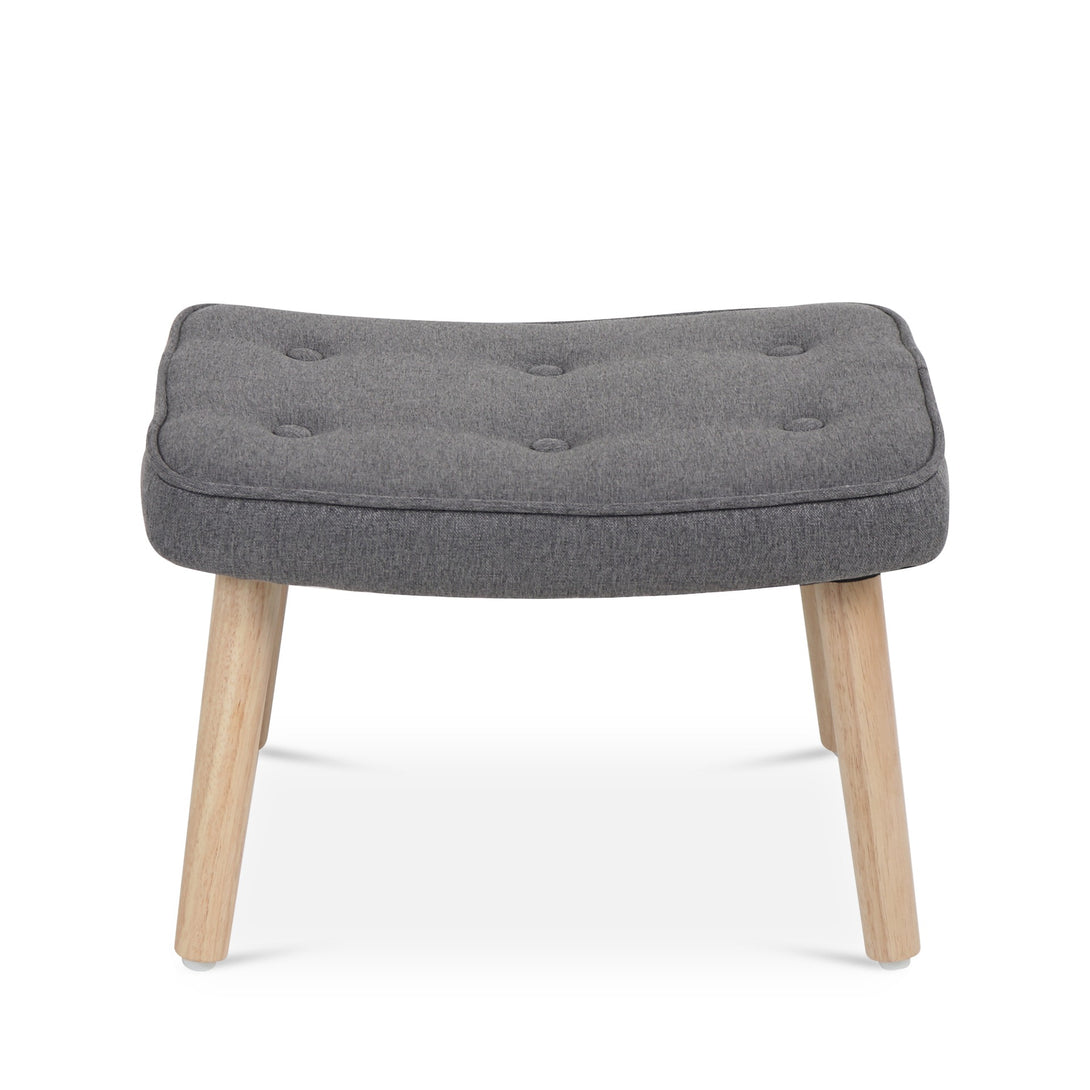 Olivia Armchair with Ottoman - Grey