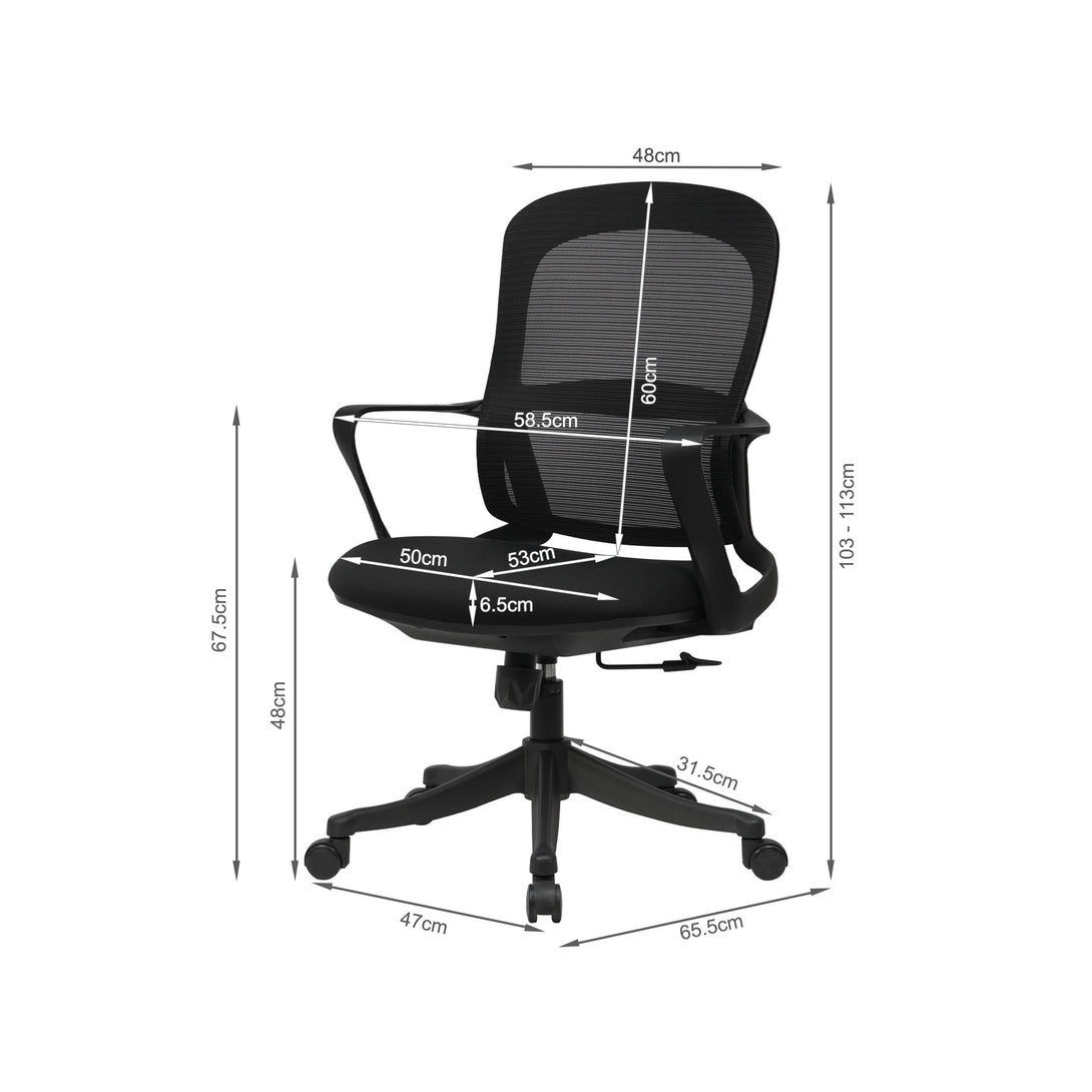 Raya Office Chair - Black