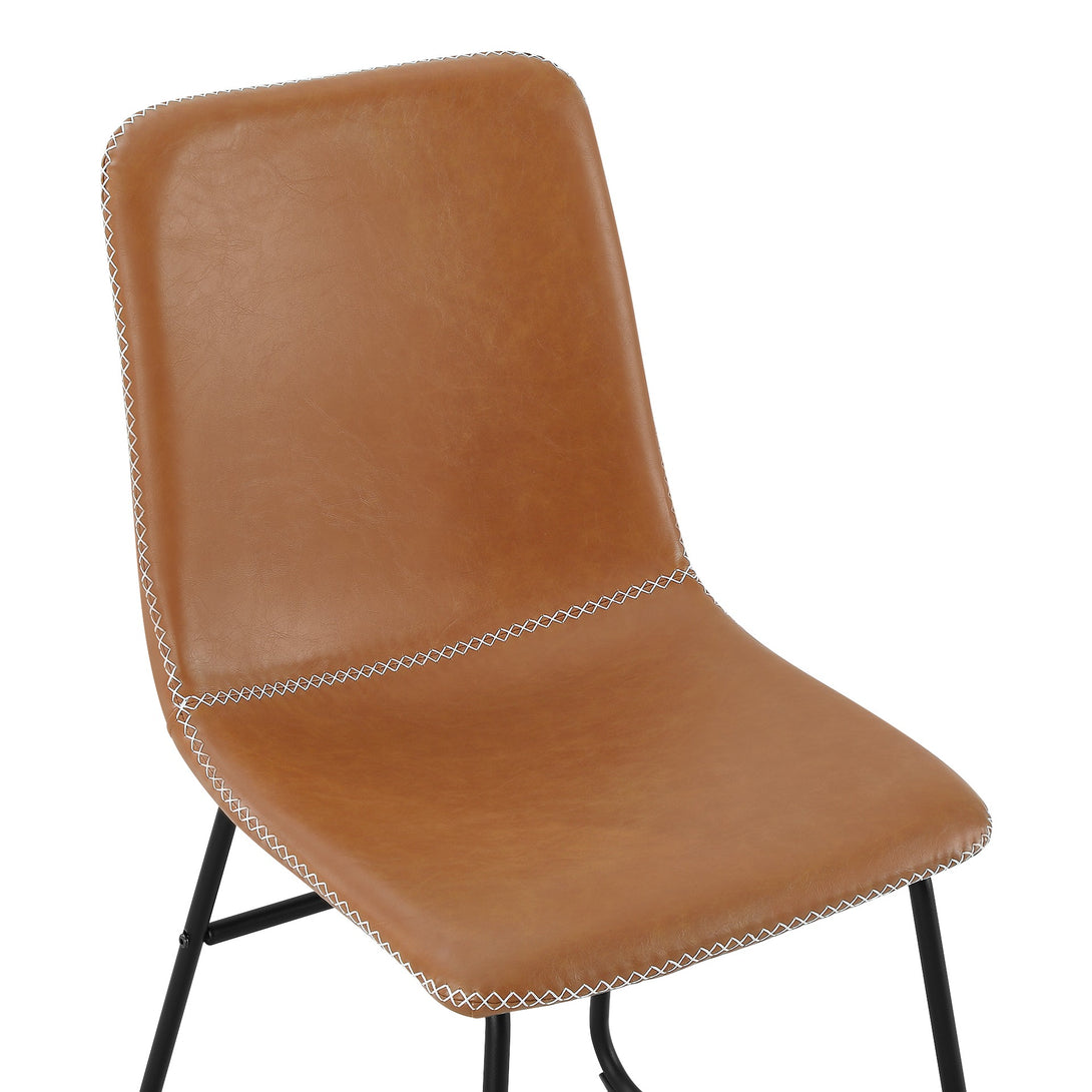 Grayson PU Leather Dining Chair - Set of 2 - Orange