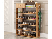 PUKAKI 6 Tiers Shoe Rack Organiser Shelf - MAPLE