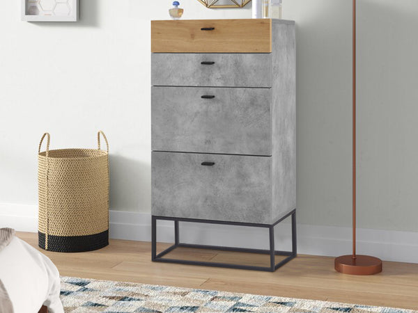 CLIFFORD Wooden Tallboy 4 Drawers