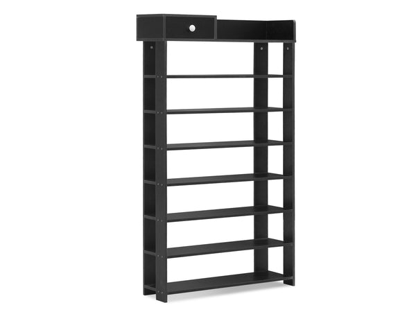 PUKAKI 8 Tiers Shoe Rack Organiser Shelf - BLACK