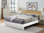 HEKLA King Wooden Bed Frame - WHITE