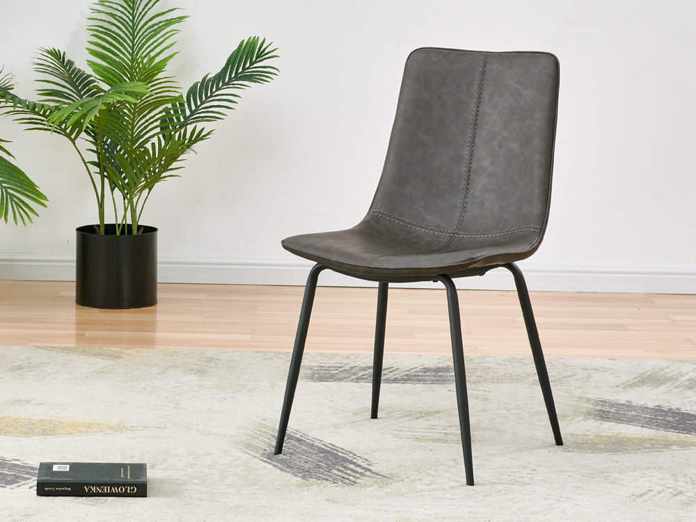 ROWAN 4PCS Dining Chair - DARK GREY