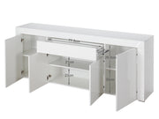 GUIER High Gloss Sideboard Buffet Table - WHITE