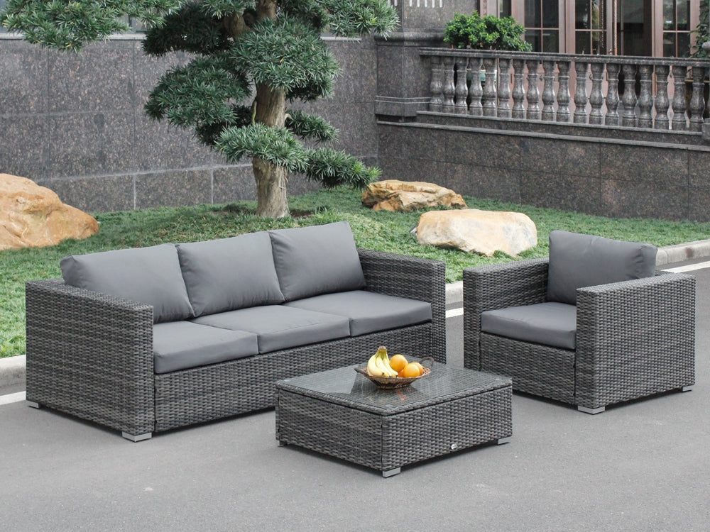 BERMUDA Rattan Outdoor Furniture Sofa Set 3PCS