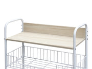 KULIK Kitchen Storage Shelf Microwave Stand with Baskets