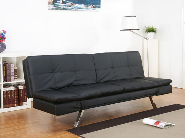 BetaLife 3-Seater PU Sofa bed with Folding Armrests