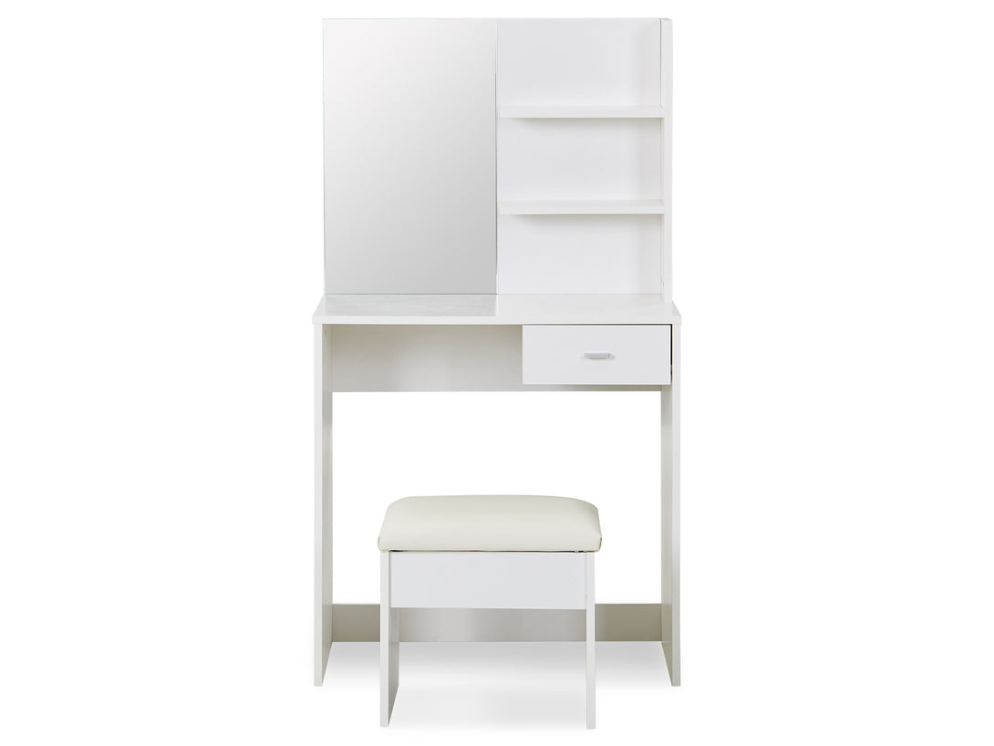 MAKALU Dressing Table Set with 1 Drawer 2PCS - WHITE