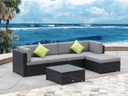 STOCKHOLM Rattan Outdoor Furniture Sofa Set 6PCS