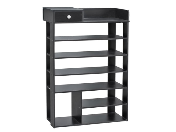 TEKAPO 7 Tiers Shoe Rack Organiser Shelf - BLACK