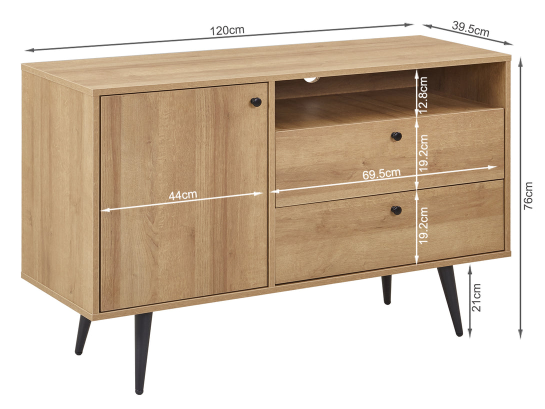 CARSON Sideboard Buffet Table - OAK