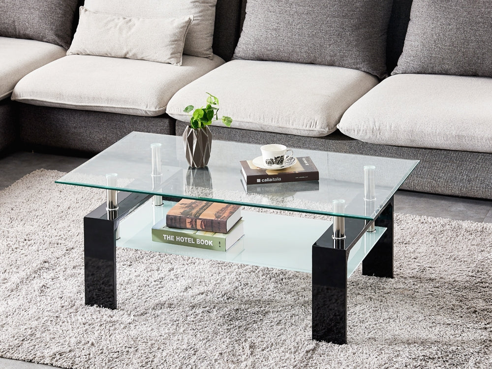 OAKLEY Coffee Table Fully Tempered - BLACK