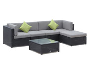 STOCKHOLM Rattan Outdoor Furniture Sofa Set 6PCS