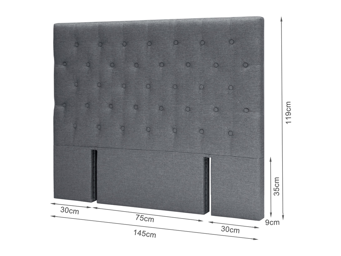 BARBARA Fabric Upholstered Headboard - DOUBLE