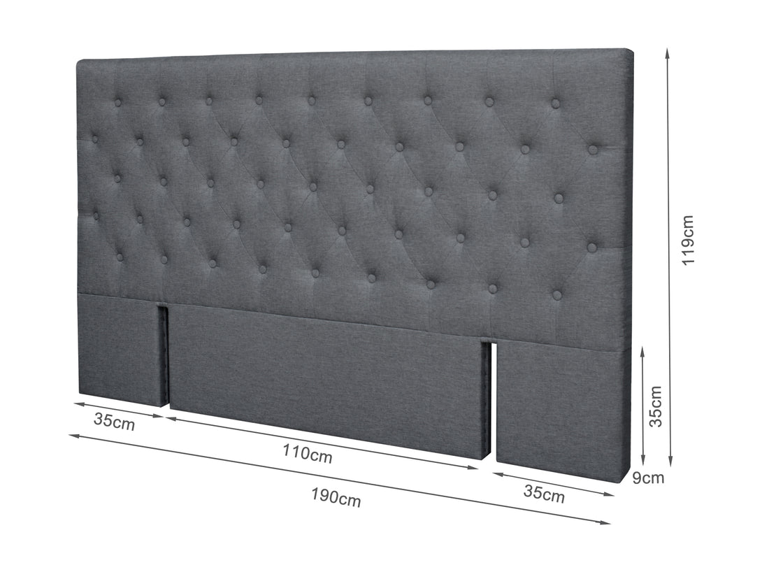 BARBARA Fabric Upholstered Headboard - SUPER KING