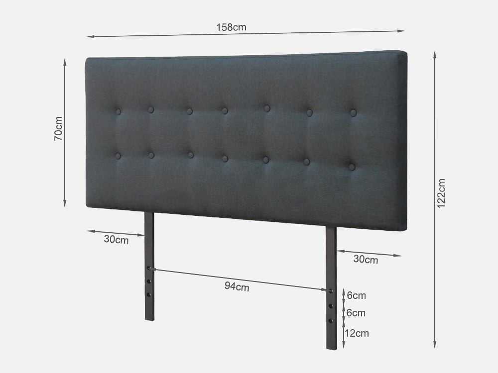 SUSAN Fabric Upholstered Headboard - QUEEN