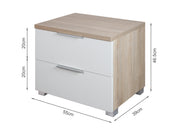 SETH 2 Drawer Bedside Table Nightstand