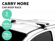 120cm Universal Roof Rack Cross Bars 2PC - SILVER