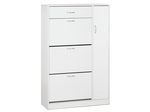 HOROTEA 4 Drawer Shoe Cabinet Storage Rack - WHITE