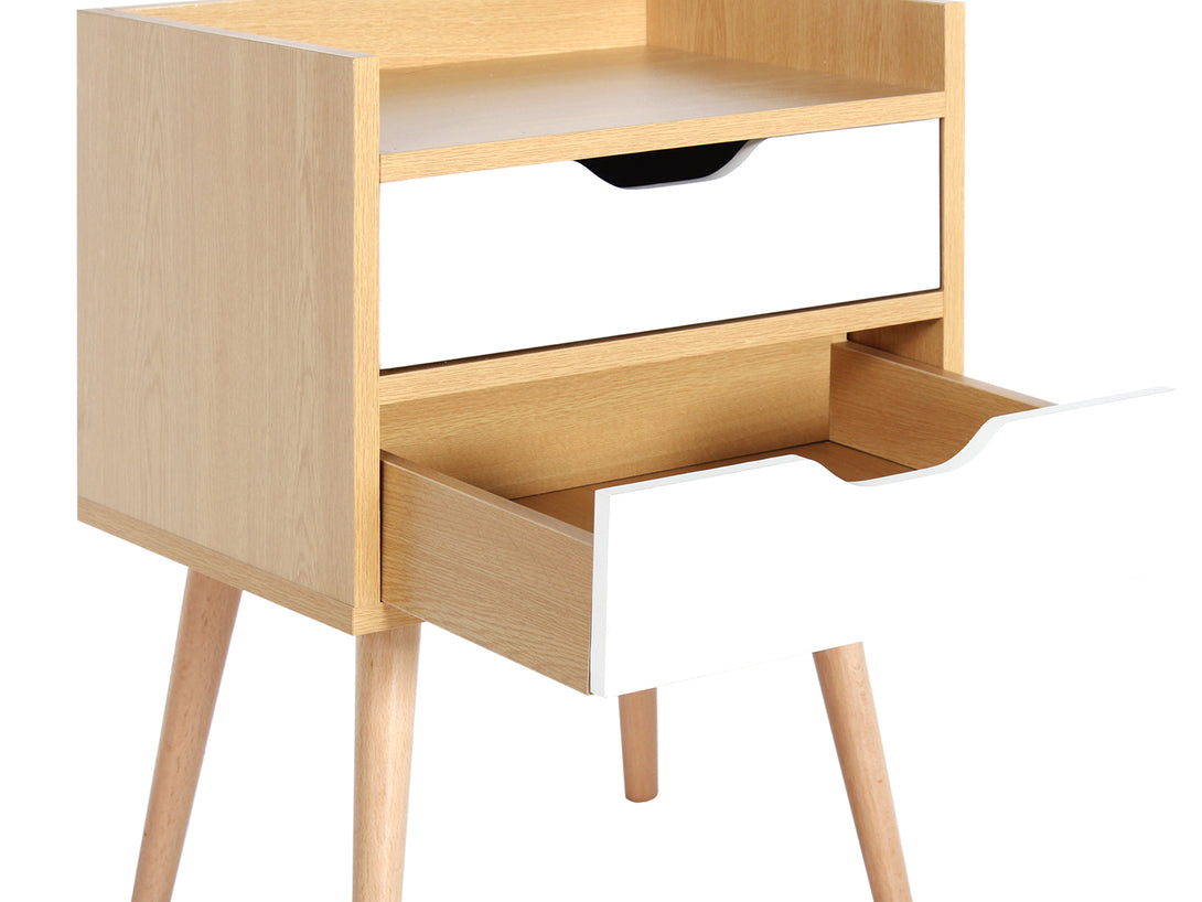 MARC Bedside Table Nightstand - OAK
