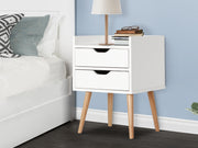 MARC Bedside Table Nightstand - WHITE