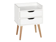 MARC Bedside Table Nightstand - WHITE
