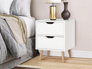 LOY Bedside Table Nightstand - WHITE