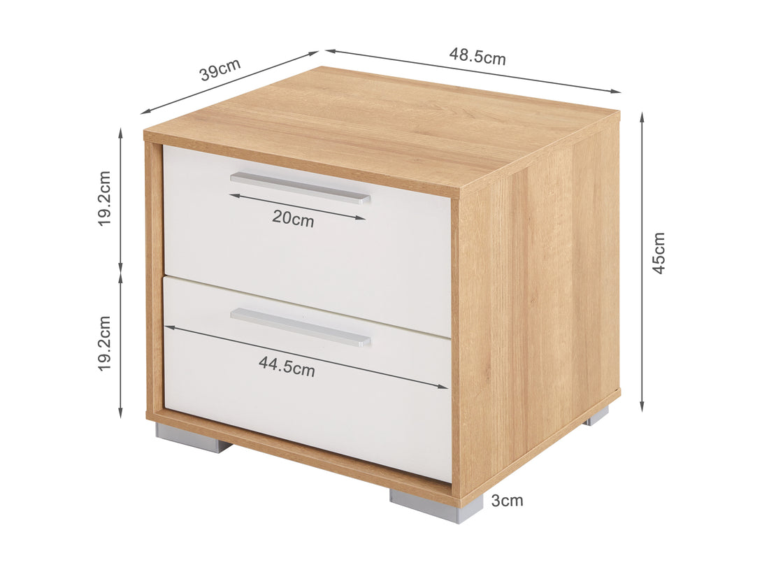 KAWEKA Wooden Bedside Table - OAK