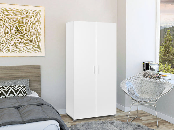 RATA Wooden Wardrobe - WHITE