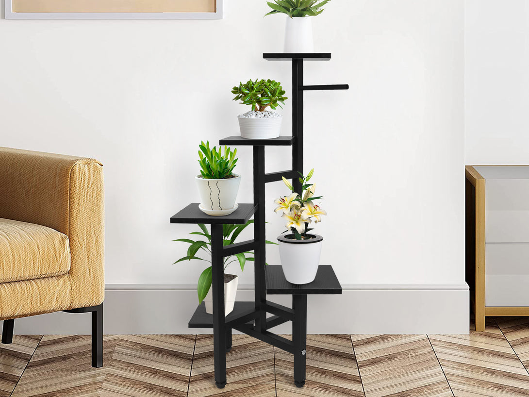 TOUCAN 5 Tier Plant Stand - BLACK