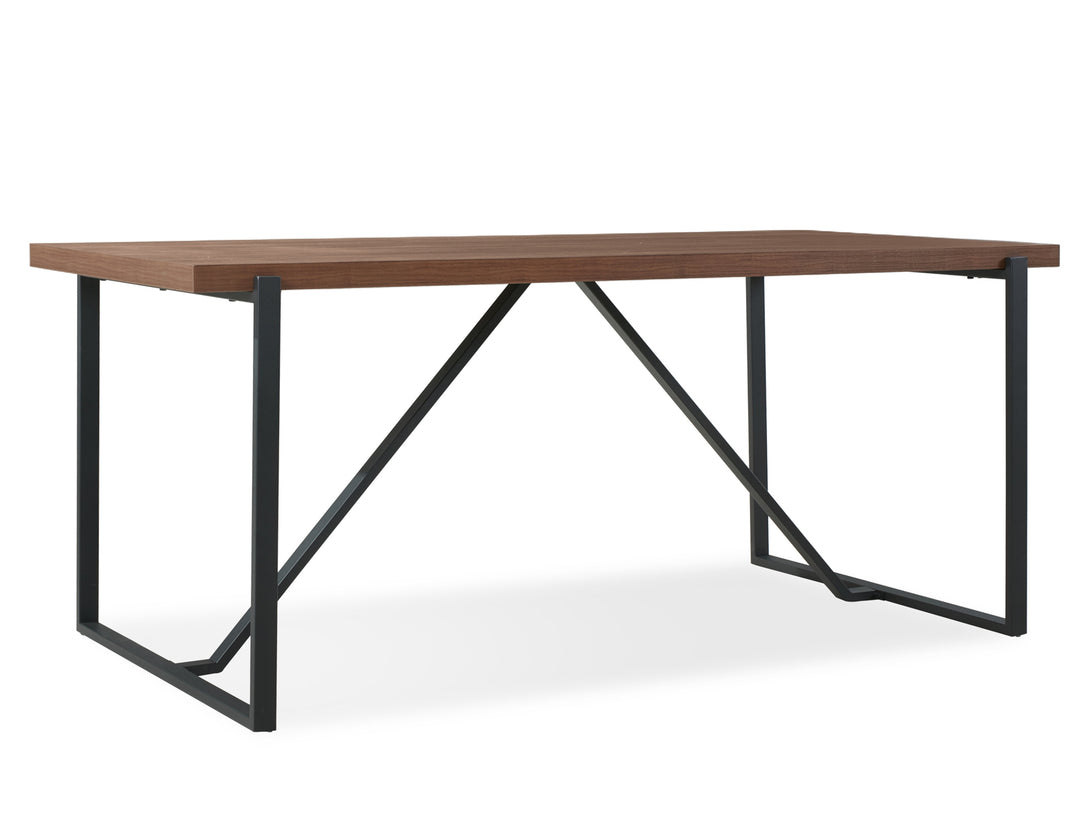 LIRON Dining Table Rectangle 180x90cm - WALNUT