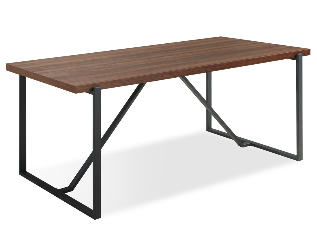 LIRON Dining Table Rectangle 180x90cm - WALNUT