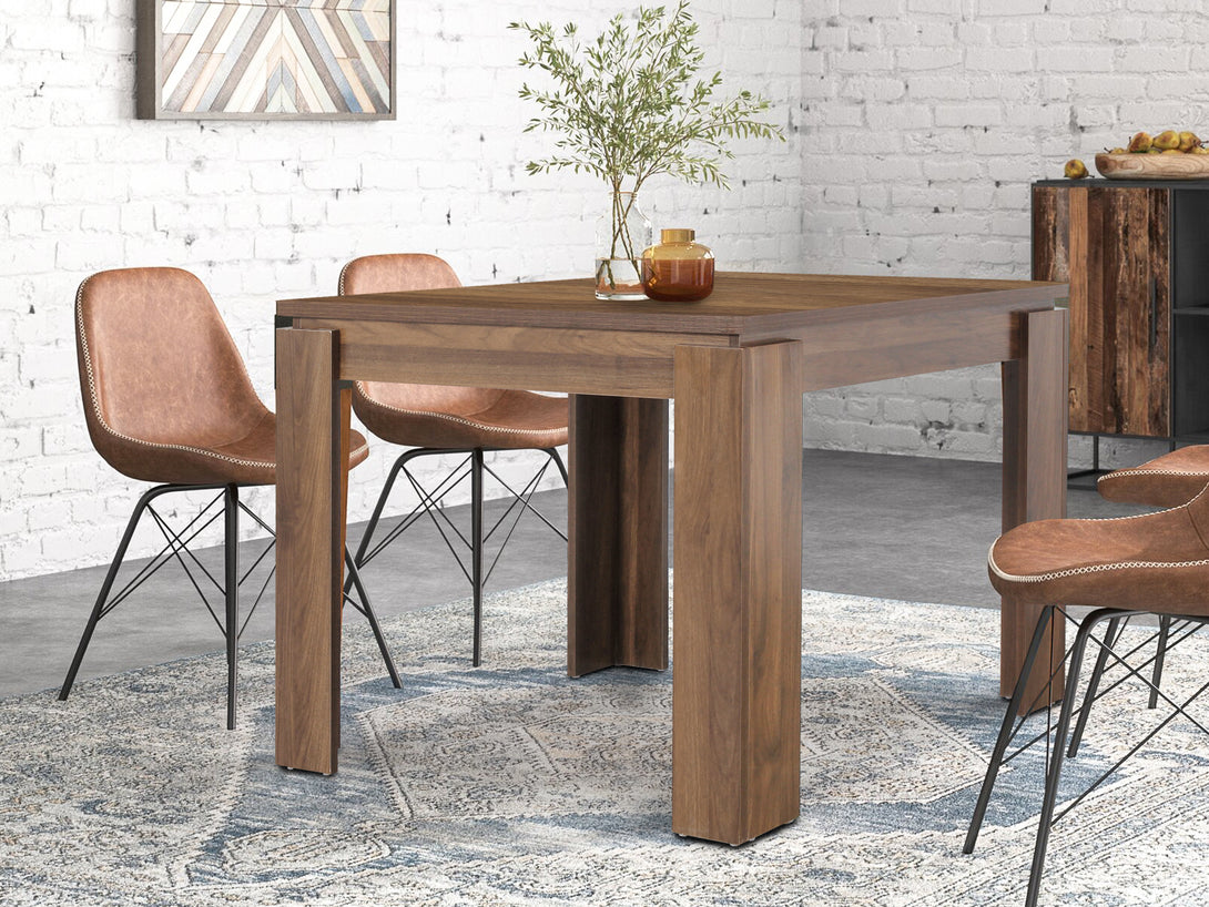 AZAR Dining Table Square 90 x 90cm - WALNUT