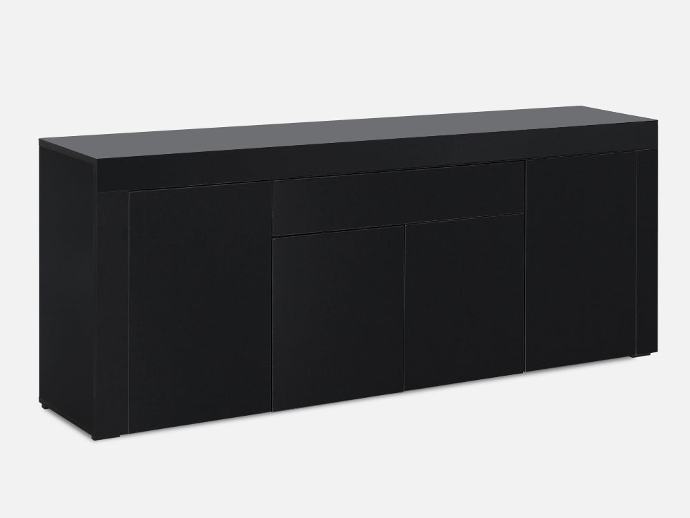 GUIER High Gloss Sideboard Buffet Table - BLACK