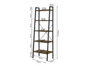ROAN 5 Tier Ladder Shelf - BLACK