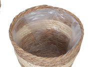 Woven Straw Baskets Indoor Planter Pot 2PCS