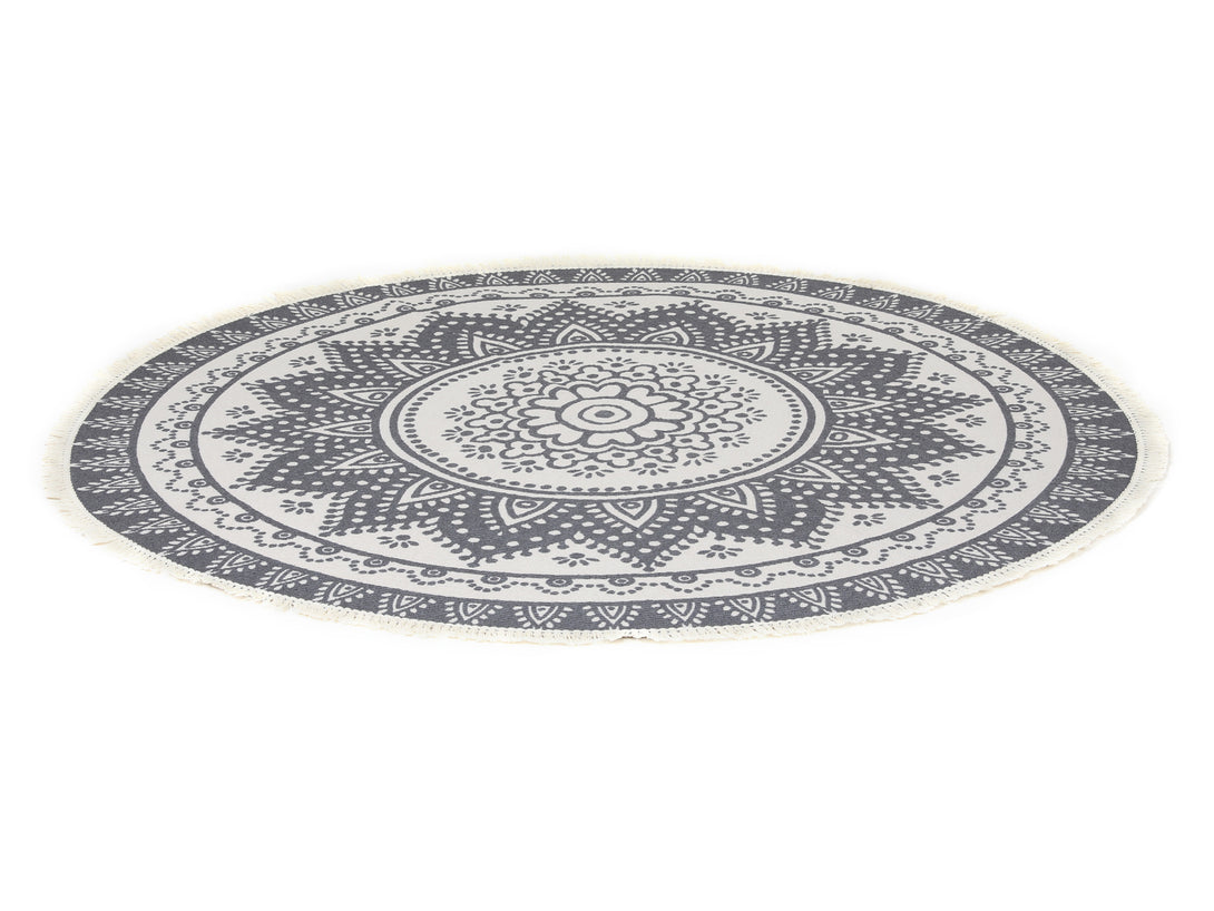 KATELIN Bohemian Floor Rug - BLACK